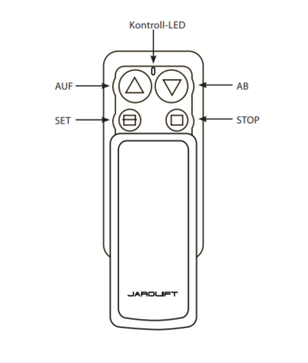 Jarolift Mini Funkhandsender - technische Zeichnung